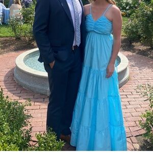 Elegant Blue Maxi  Dress